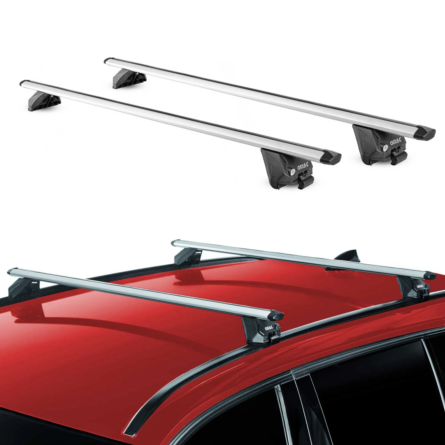 2024-2026 Mini Countryman Roof Rack Cross Bars Luggage Carrier Alu Silver 2x - Image 2