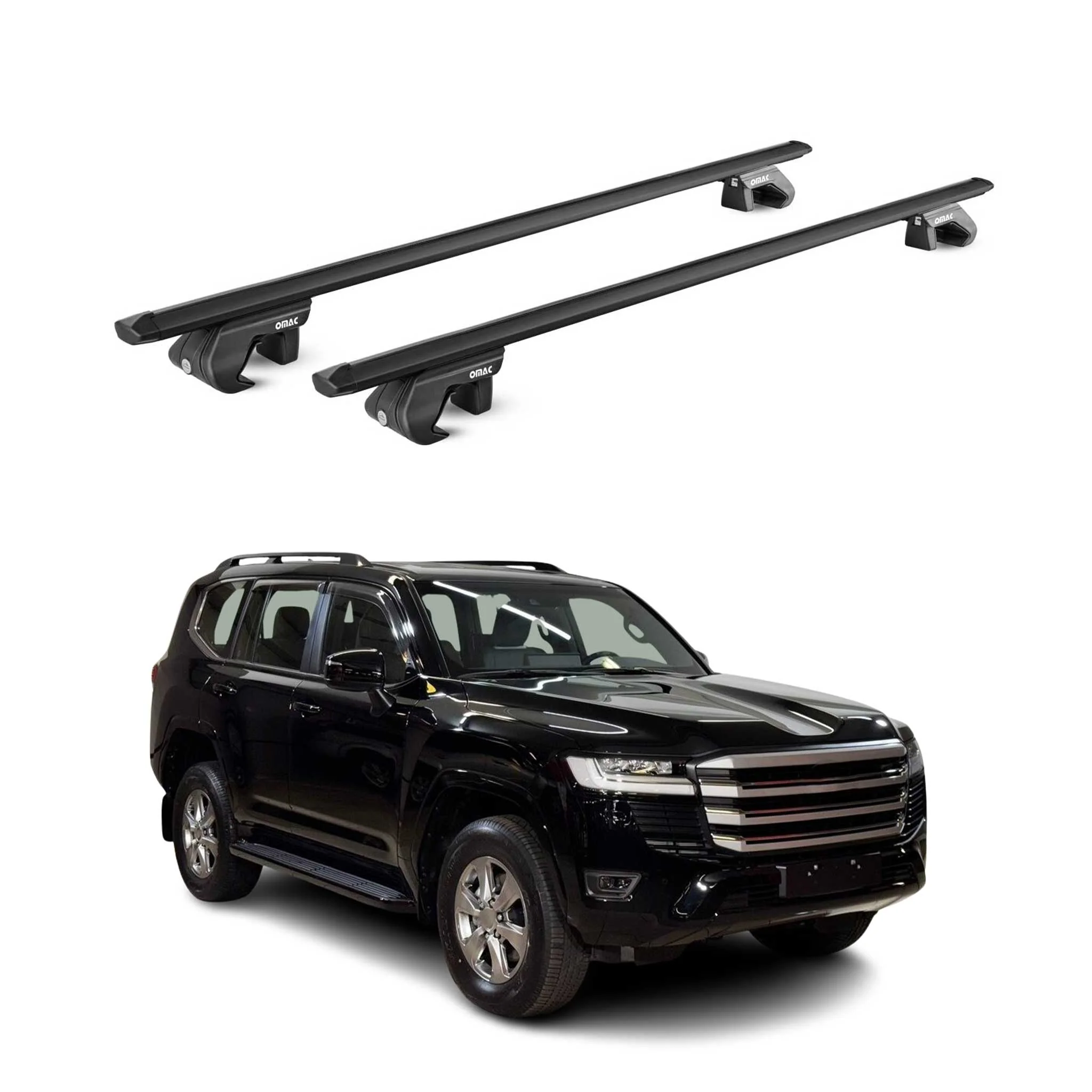2024-2026 Toyota Land Cruiser J250 Roof Rack Cross Bars Carrier Black