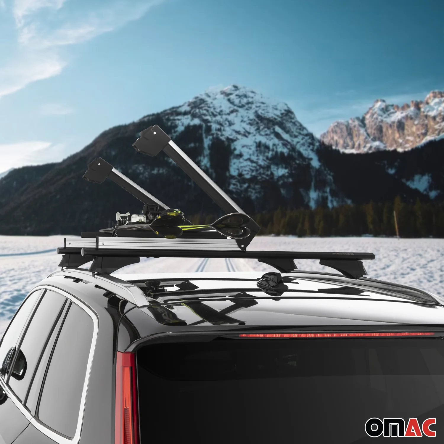 23.6 Inches Ski Rack Snowboard Carriers Top Holder Roof Rack Lockable - Image 6