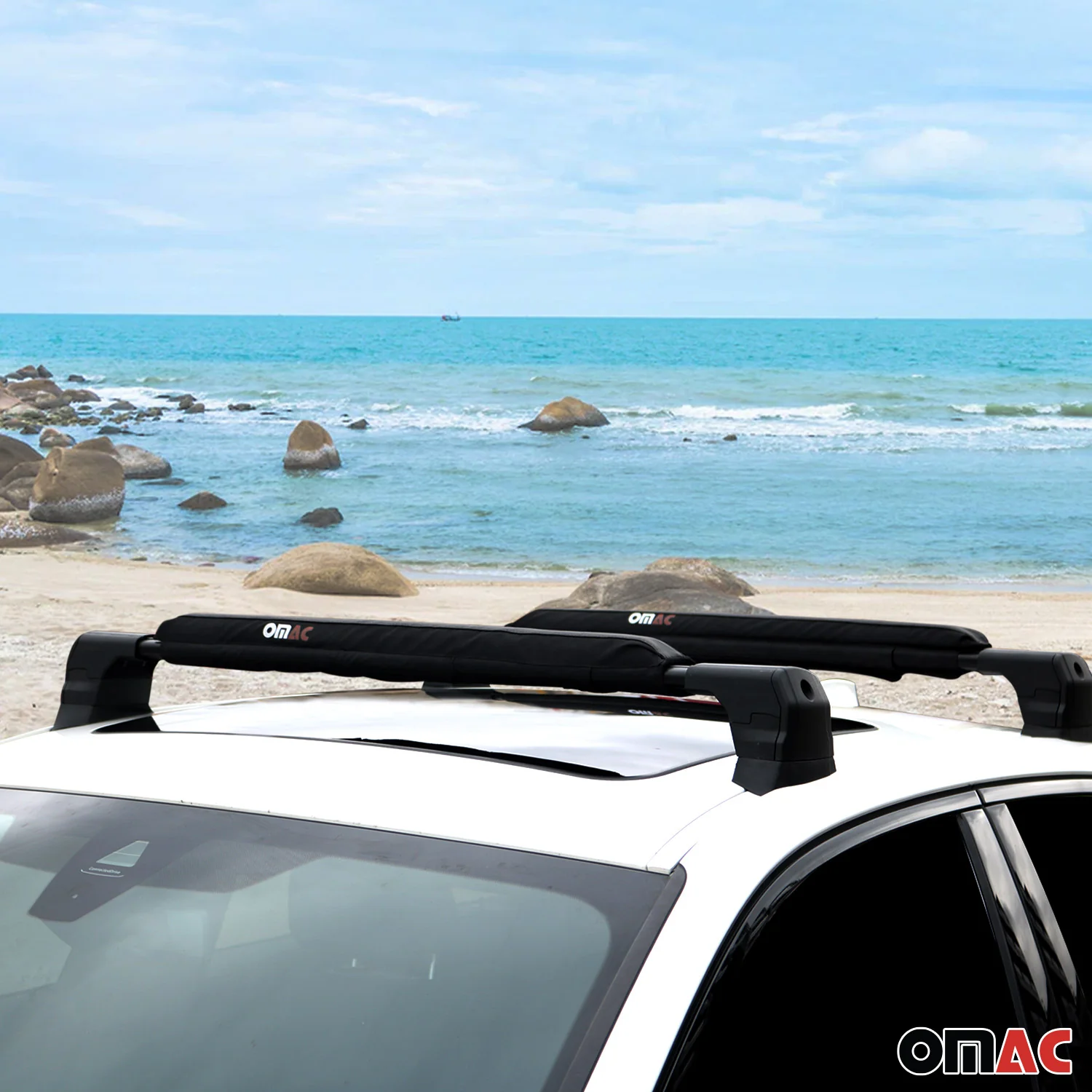 Mercury 28" Roof Rack Pads Surfboard Windsurf Crossbar Pads Black 2 Pcs - Image 8