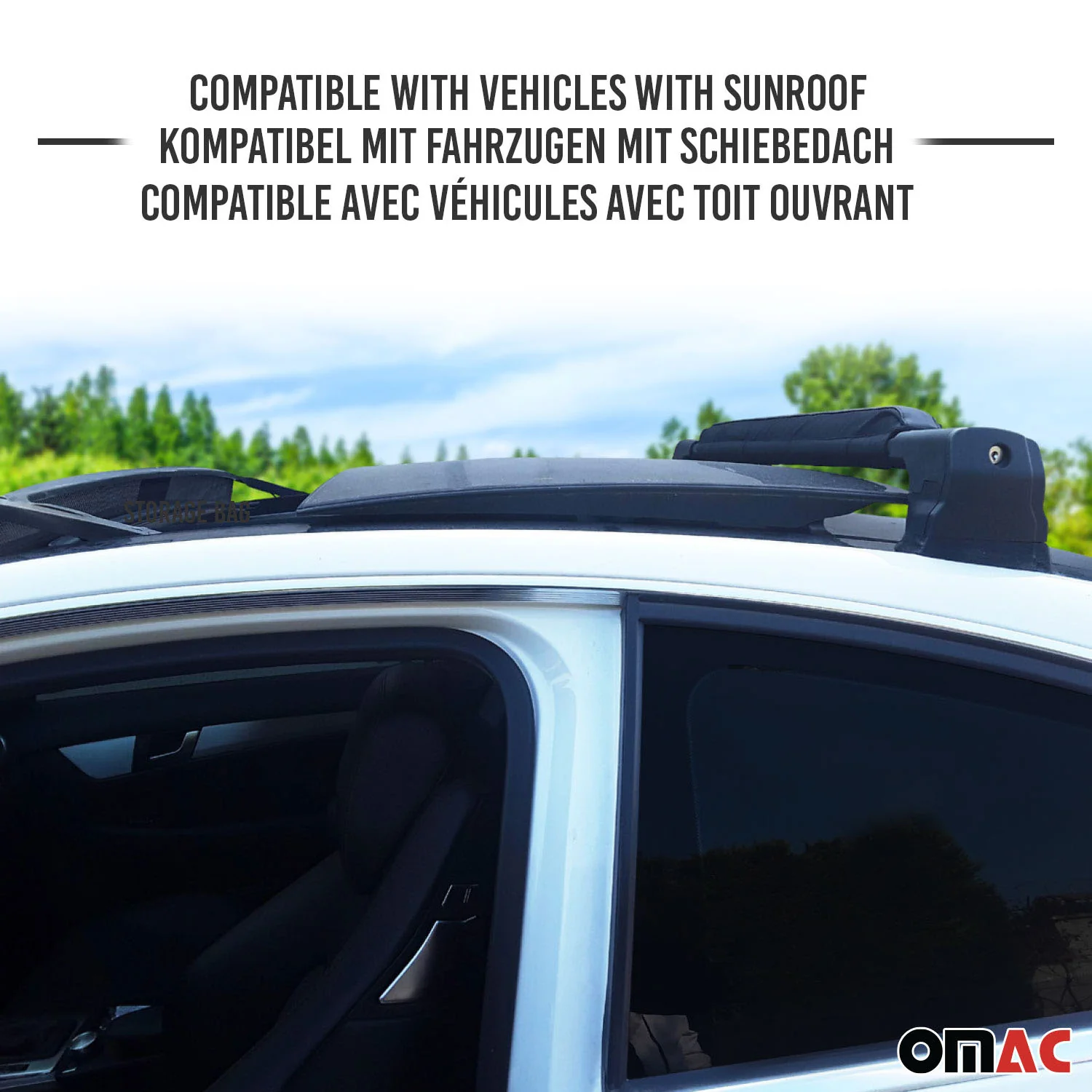 Mitsubishi 28" Roof Rack Pads Surfboard Windsurf Crossbar Pads Black 2 Pcs - Image 7