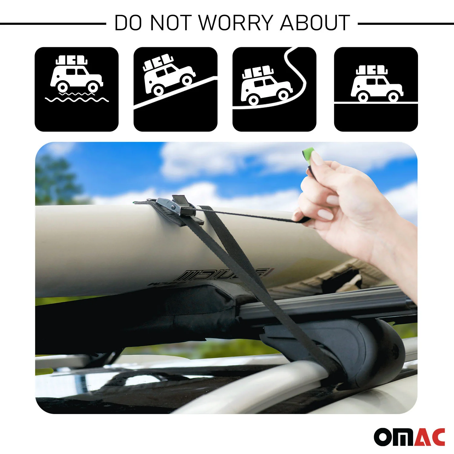 Subaru 28" Roof Rack Pads Surfboard Windsurf Crossbar Pads Black 2 Pcs - Image 2