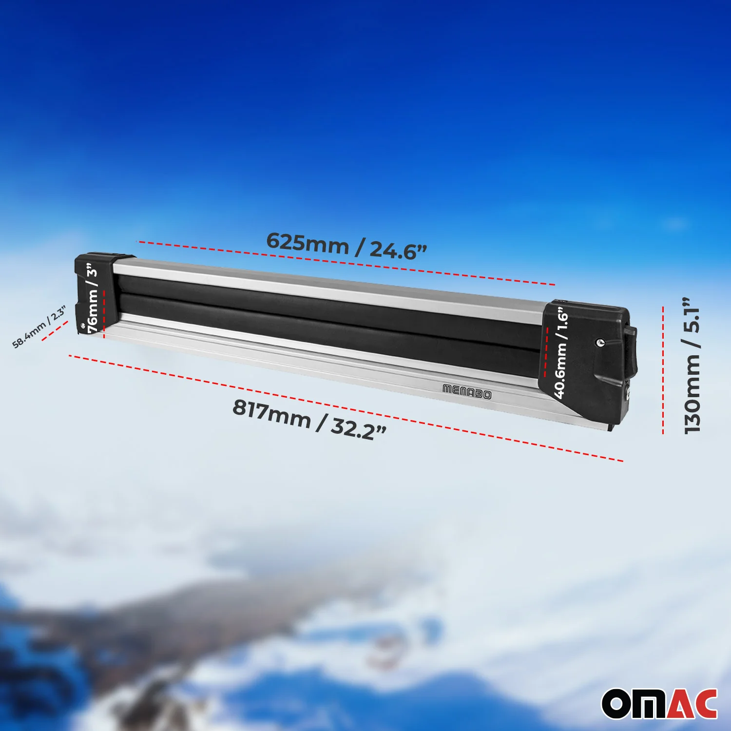 32.2" Ski Rack Snowboard Carriers Top Holder Roof Rack Lockable - Image 6