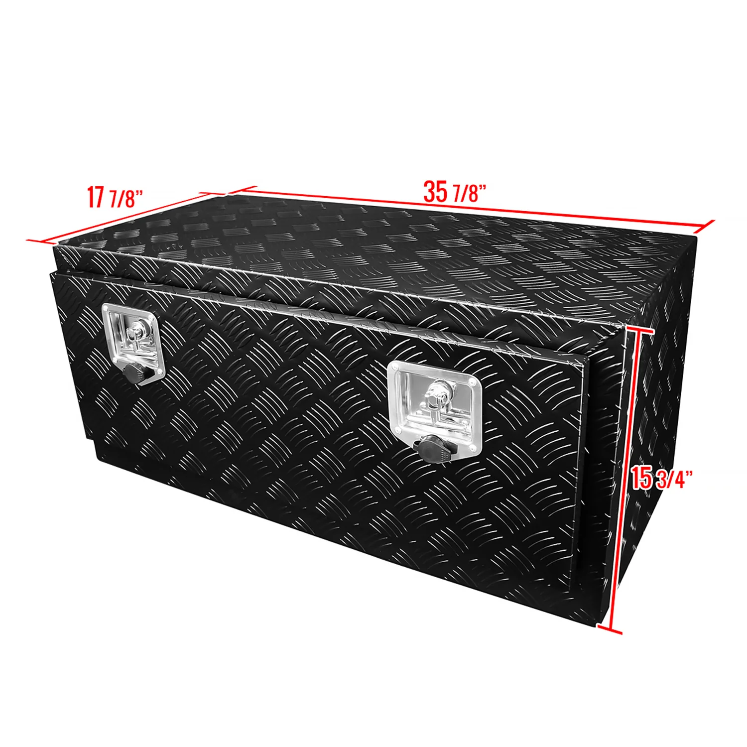 36" Heavy Duty Black Underbody Truck Tool Box w/ T-Handle Latches Locks & Keys - Image 2