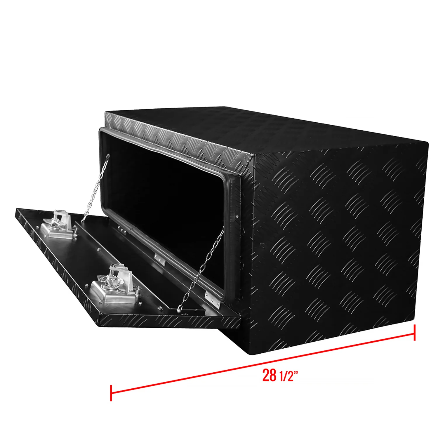 36" Heavy Duty Black Underbody Truck Tool Box w/ T-Handle Latches Locks & Keys - Image 3