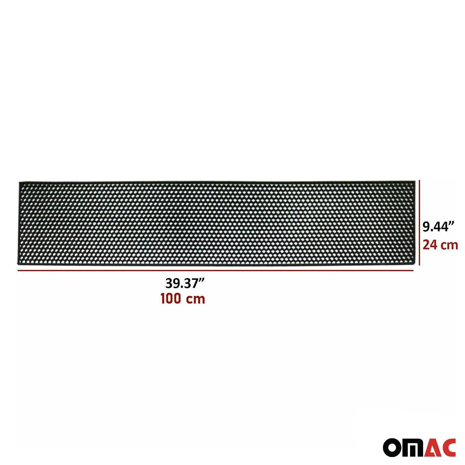39.37"x 9.44" Trimmable Black ABS Plastic Honeycomb Mesh Grill Spoiler Bumper - Image 3