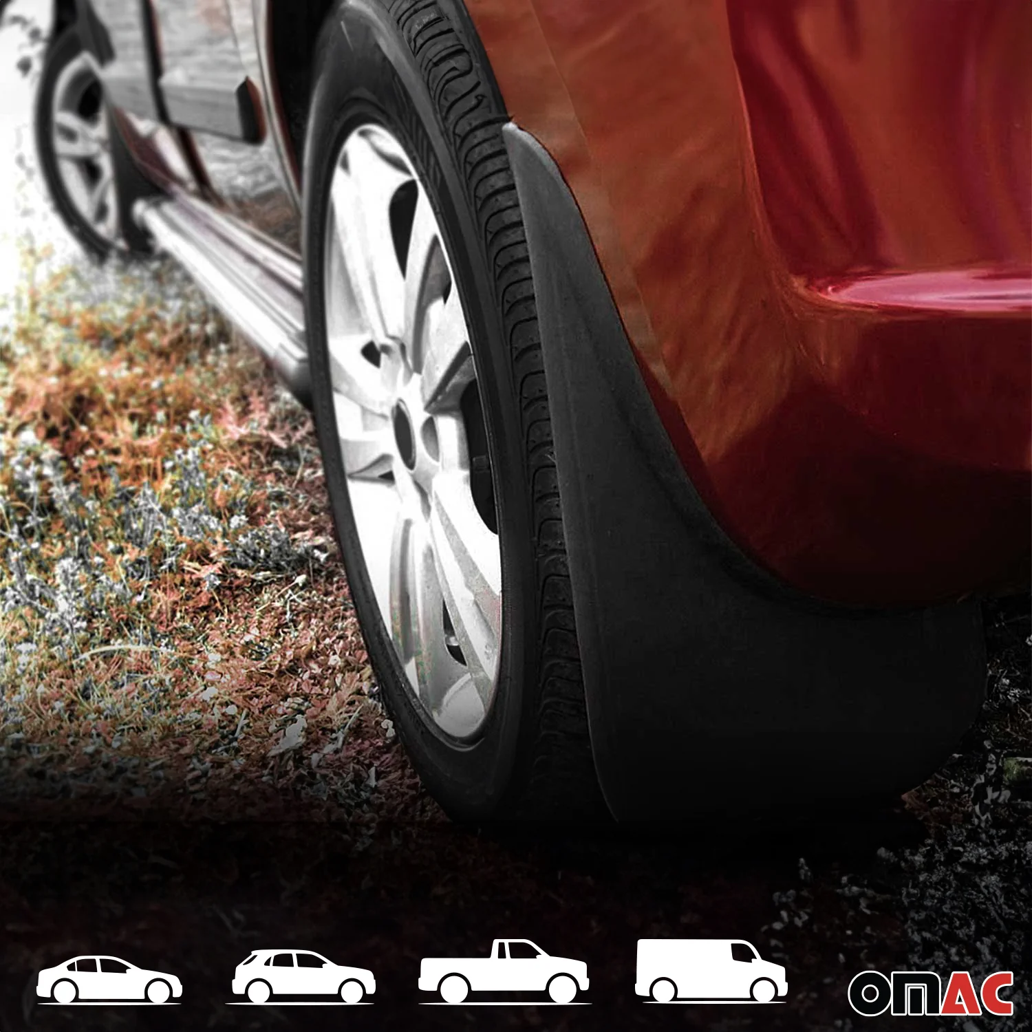 2014-2020 Nissan Rogue Mud Guards Splash Mud Flaps Black 4 Pcs - Image 3