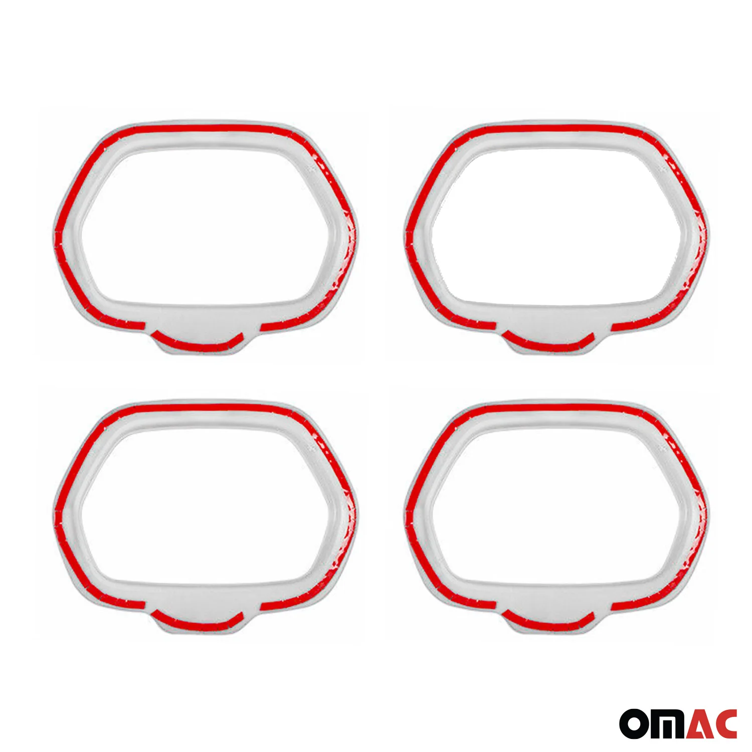 2015-2024 Jeep Renegade Speaker Frame Chrome Silver Chrome 4 Pcs - Image 3
