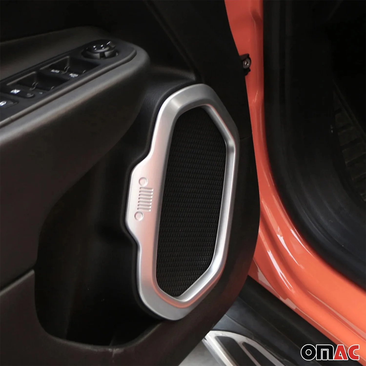 2015-2024 Jeep Renegade Speaker Frame Chrome Silver Chrome 4 Pcs - Image 4