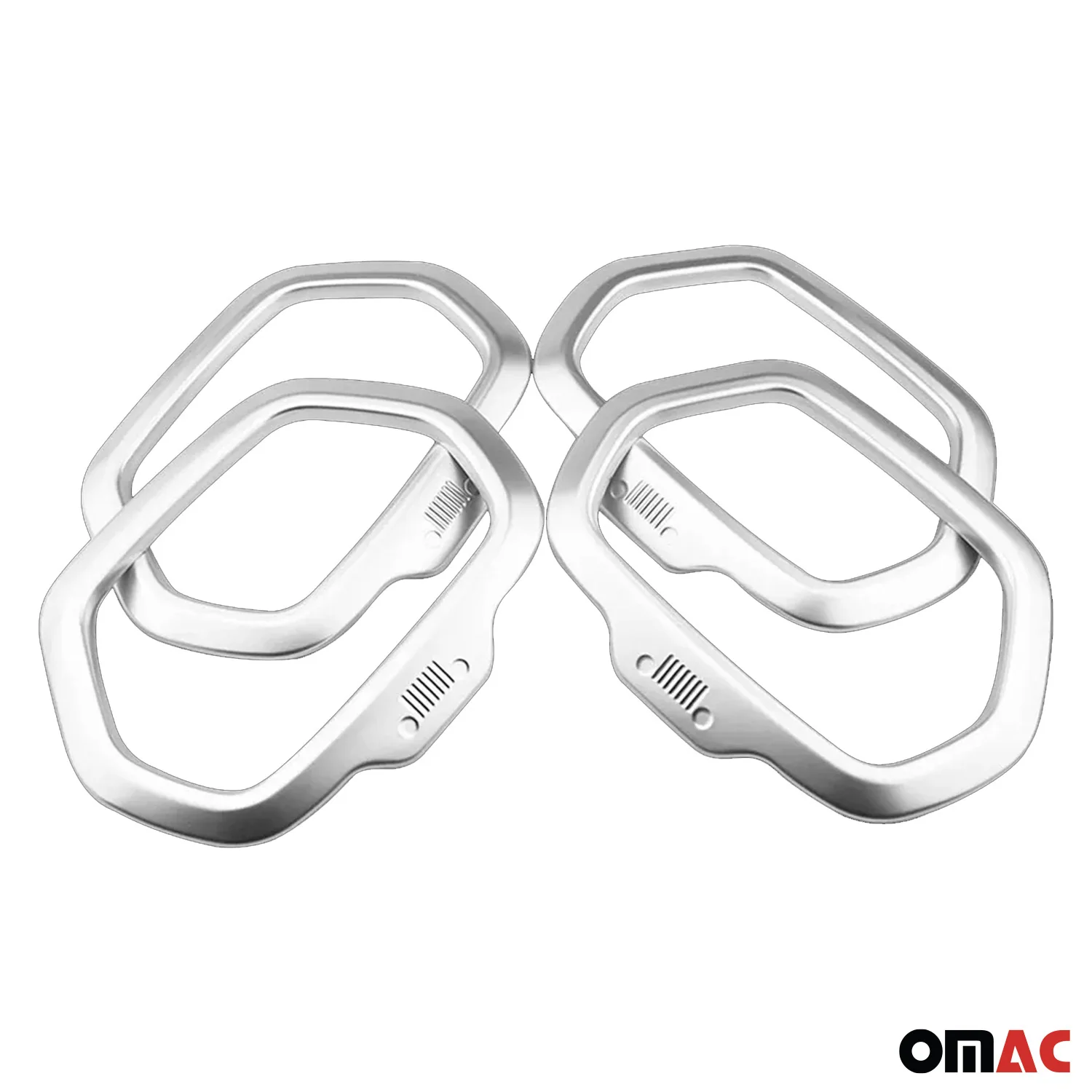2015-2024 Jeep Renegade Speaker Frame Chrome Silver Chrome 4 Pcs - Image 5