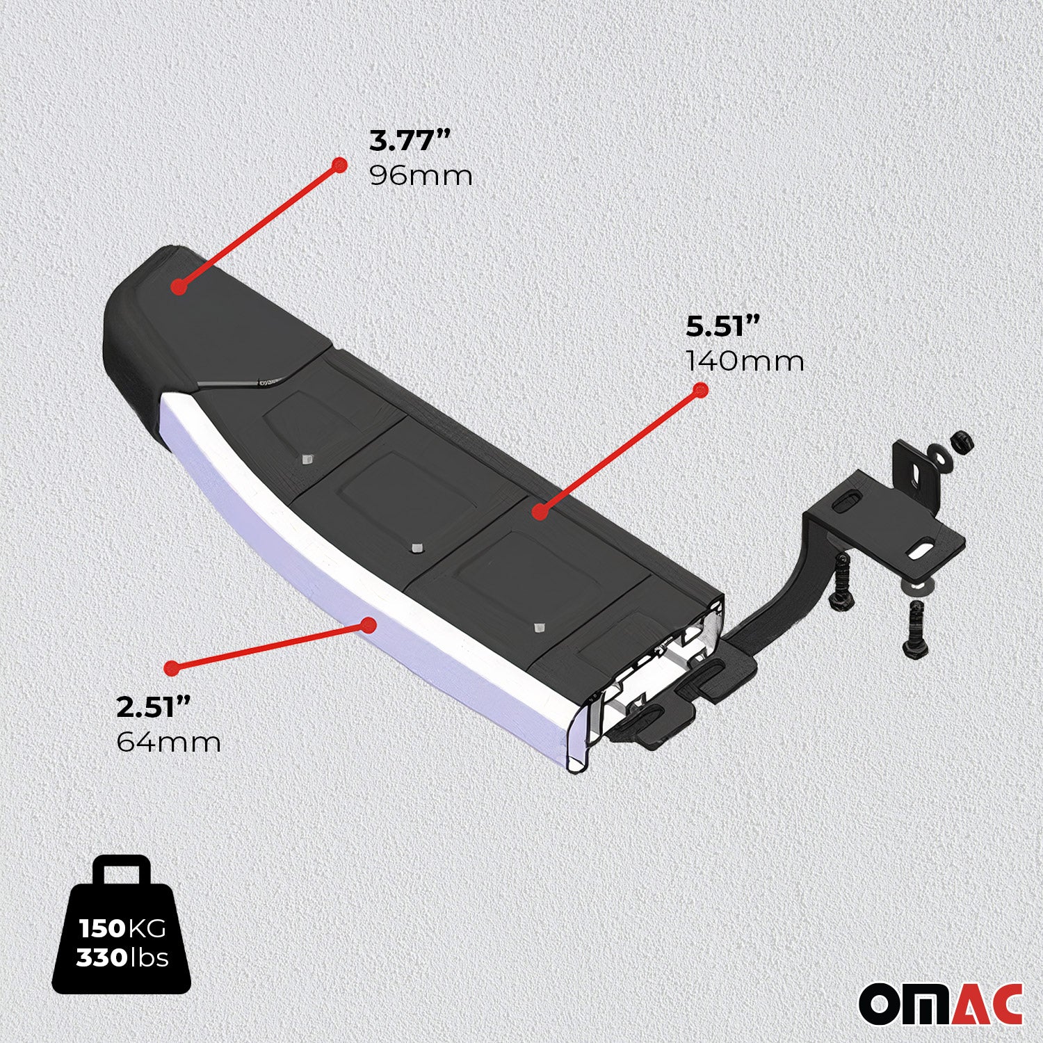 2014-2019 Toyota Highlander Nerf Bar Side Step Running Boards Alu 2x - Image 7