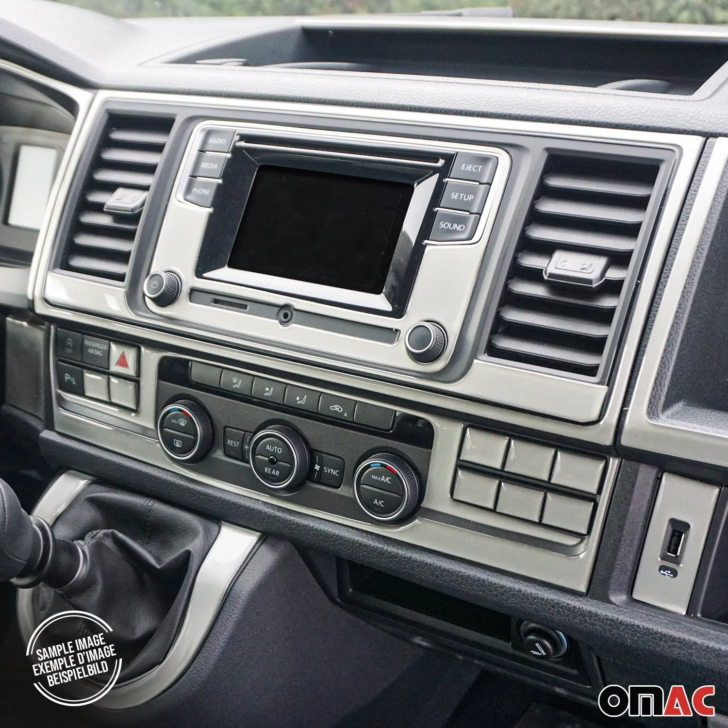2001-2006 Hyundai Santa Fe Aluminium Look Dashboard Console Trim Kit 14 Pcs - Image 3