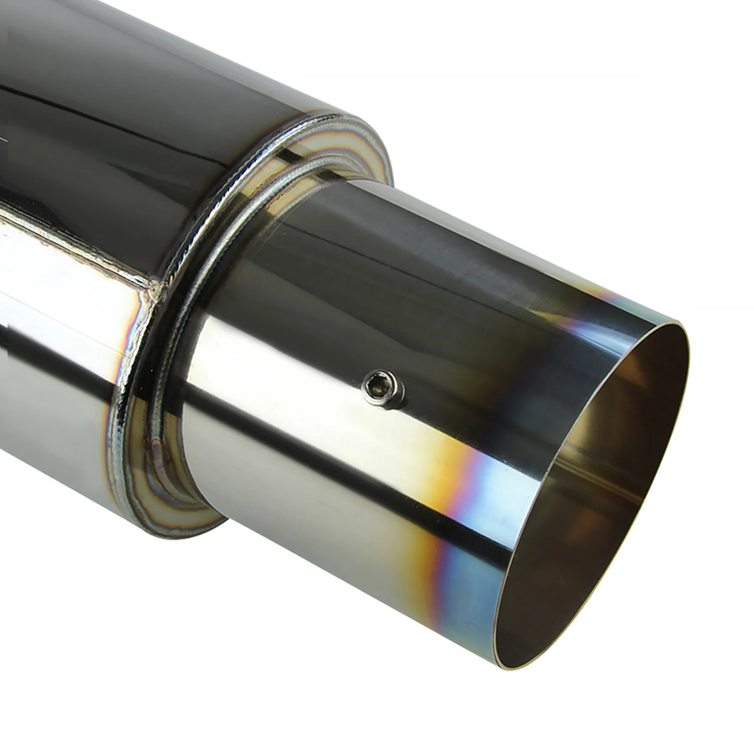 Apexi N1 Style 2.5" Inlet Exhaust Muffler - 4" Burnt Blue Tip - Image 4