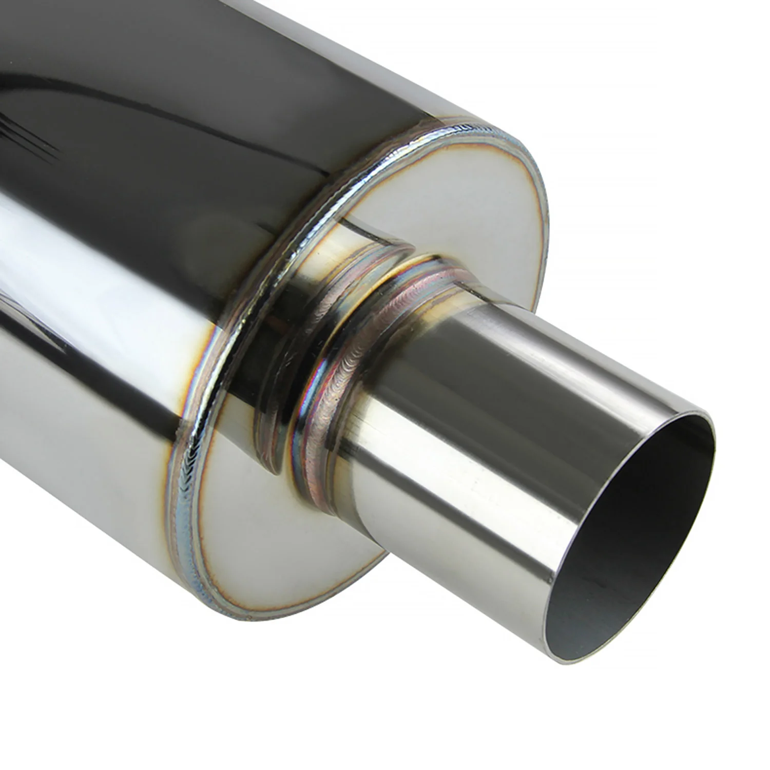 Apexi N1 Style 2.5" Inlet Exhaust Muffler - 4" Burnt Blue Tip - Image 5