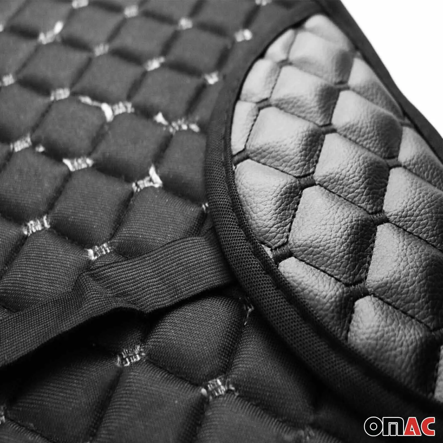 Chevrolet Leather Breathable Front Seat Cover Pads Black - Image 6