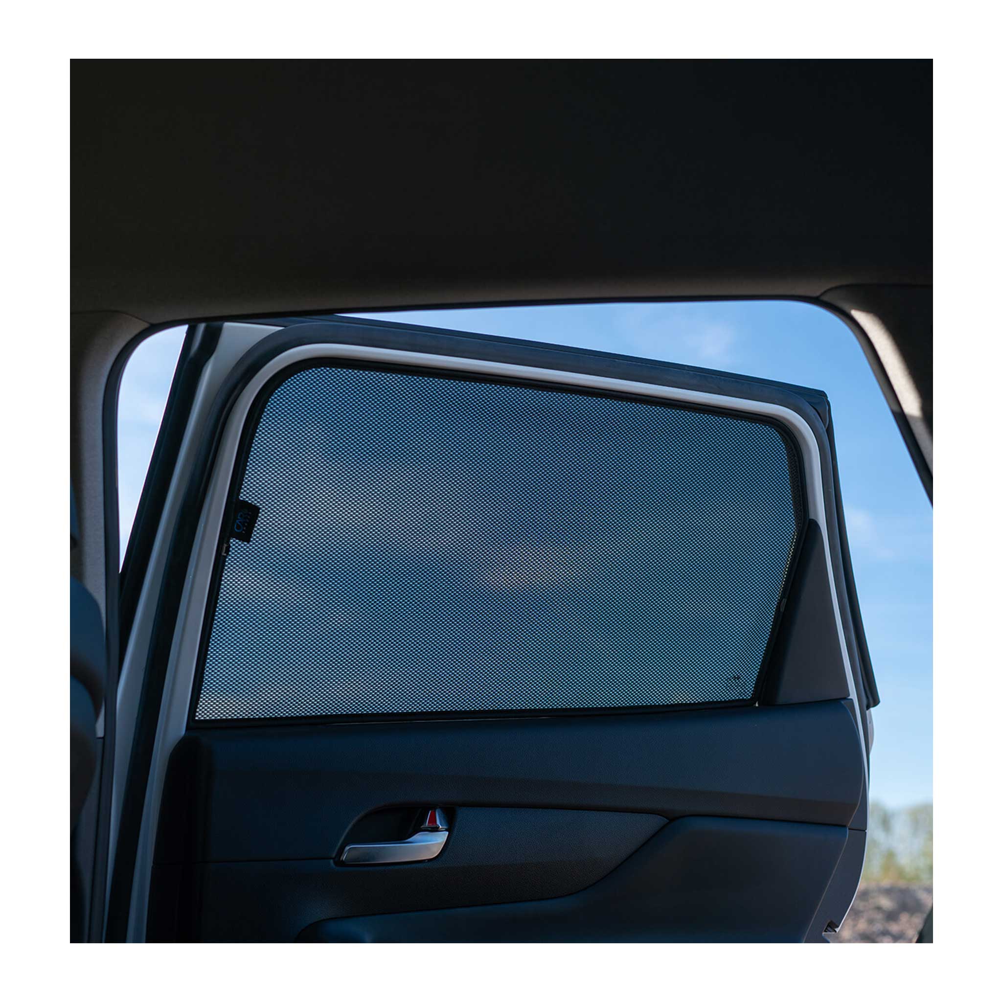 1997-2005 Mercedes M ML Class W163 Side Rear Window Curtain Mesh Black 2Pcs
