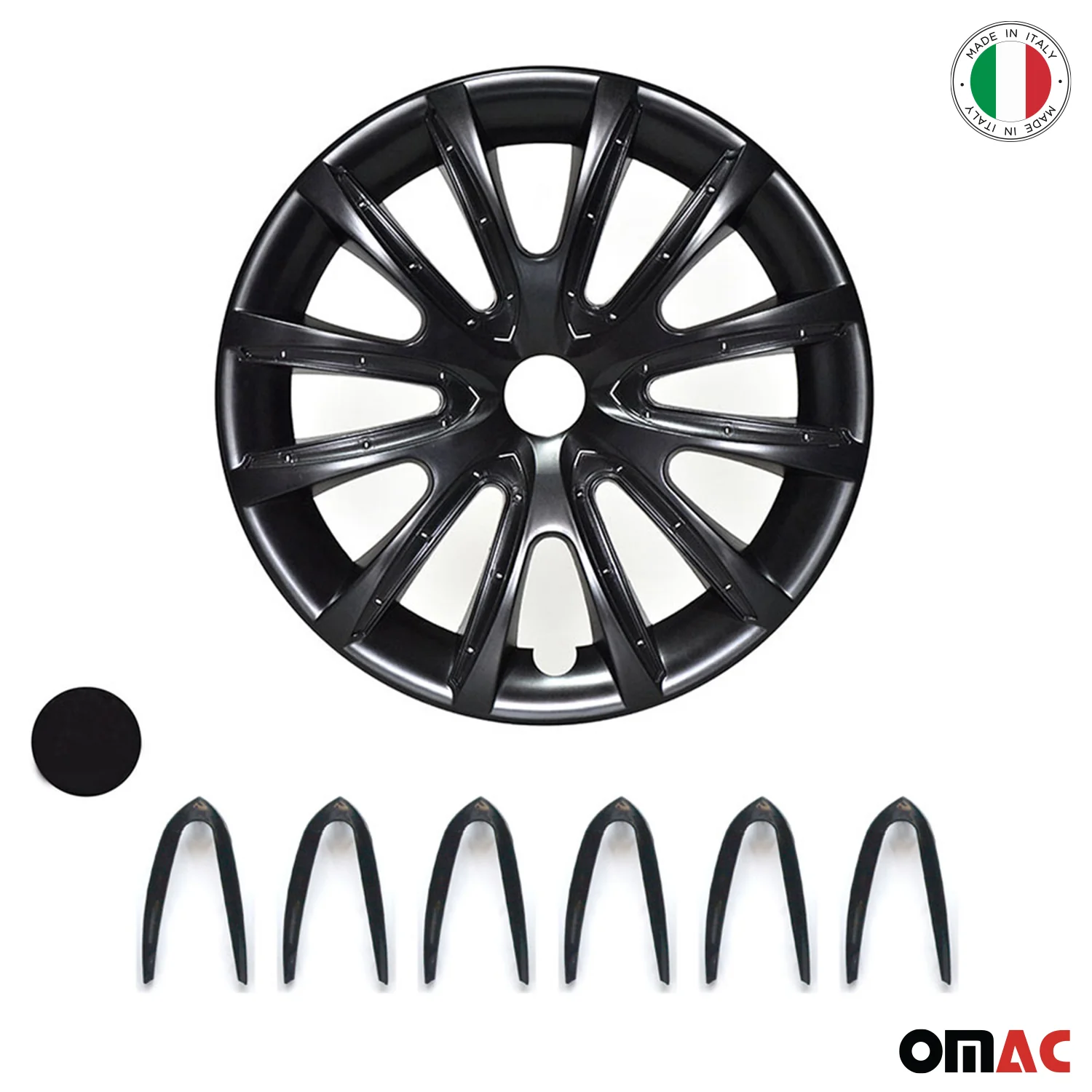 Bicolo Hub Caps Wheel Cover 14" Black & Black Full Set 4 pcs. - Image 6