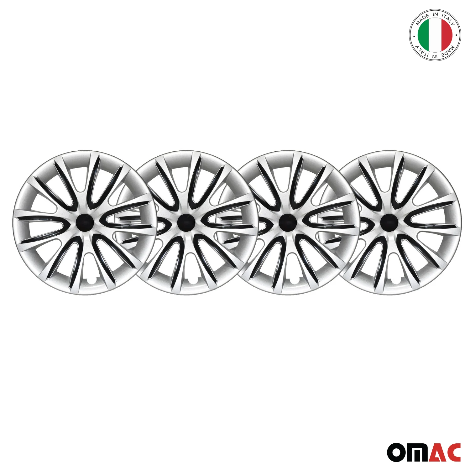 Bicolo Hub Caps Wheel Cover 14" Gray & Black Full Set 4 pcs. - Image 8