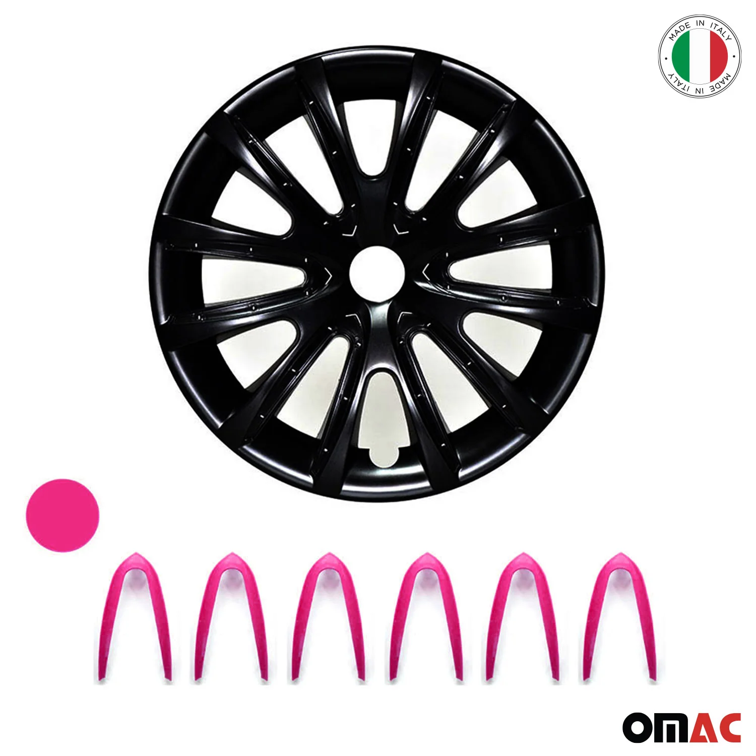 Bicolo Hub Caps Wheel Cover 16" Black & Violet Full Set 4 pcs. - Image 6
