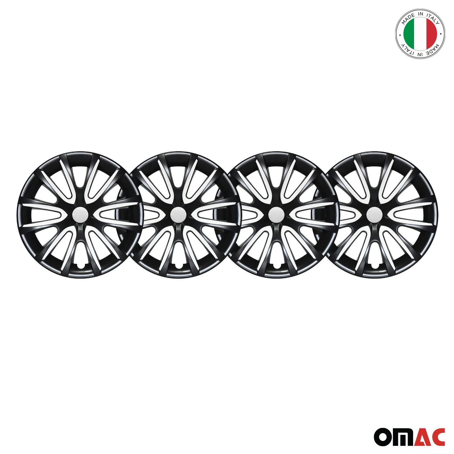 Bicolo Hub Caps Wheel Cover 16" Black & White Full Set 4 pcs. - Image 8