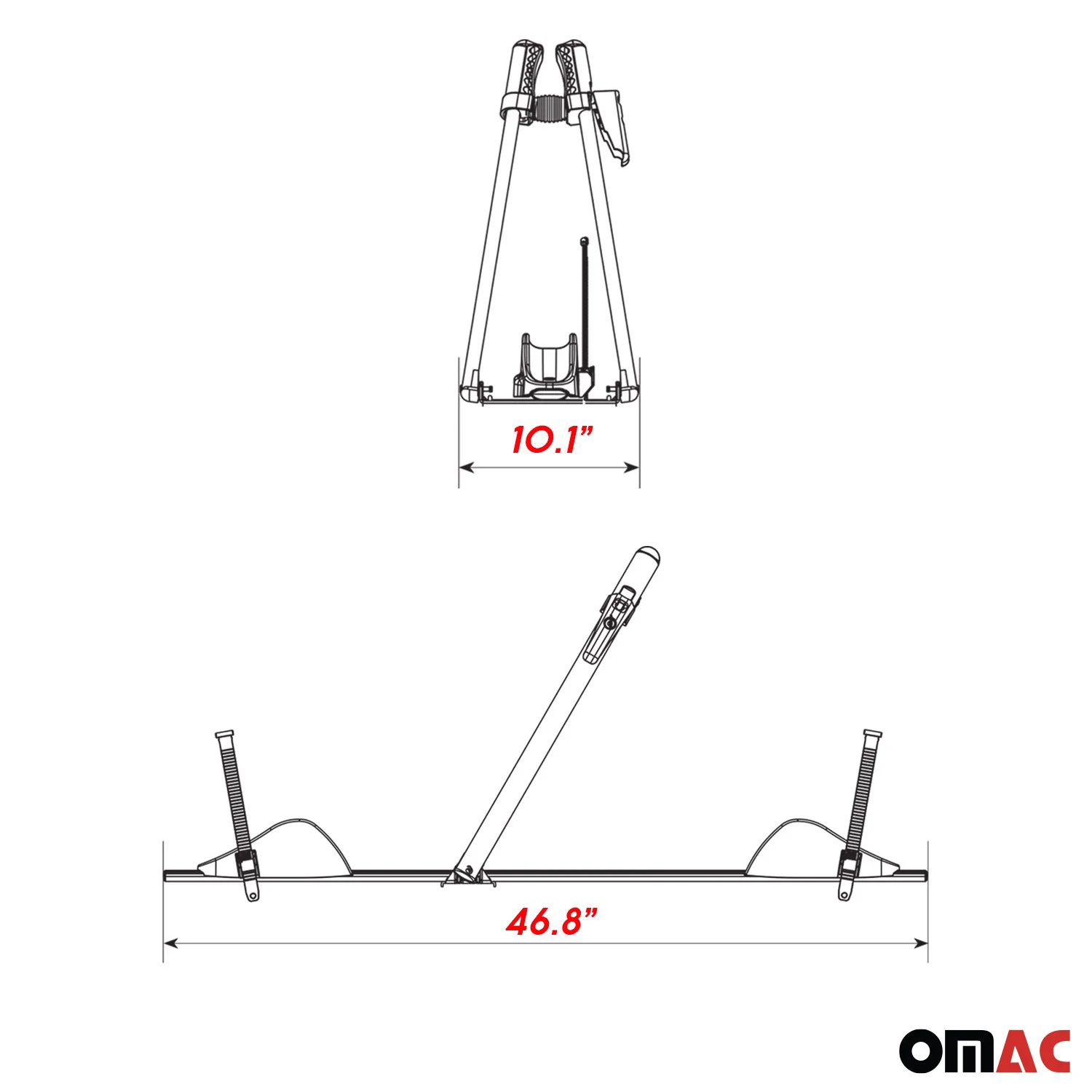 Bike Carrier Rack Hitch Roof Mount Aluminum One Bicycle Exterior Accessory - Image 9