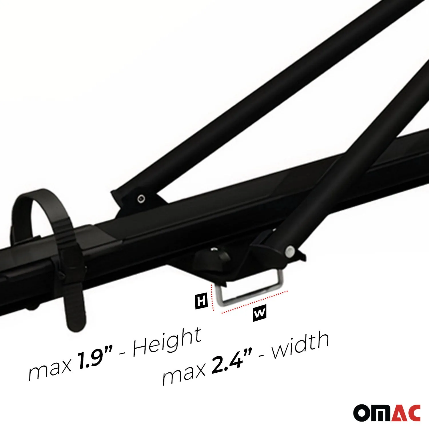 2004-2010 VW Touareg Bike Rack Carrier Roof Racks Set Black 3Pcs - Image 6