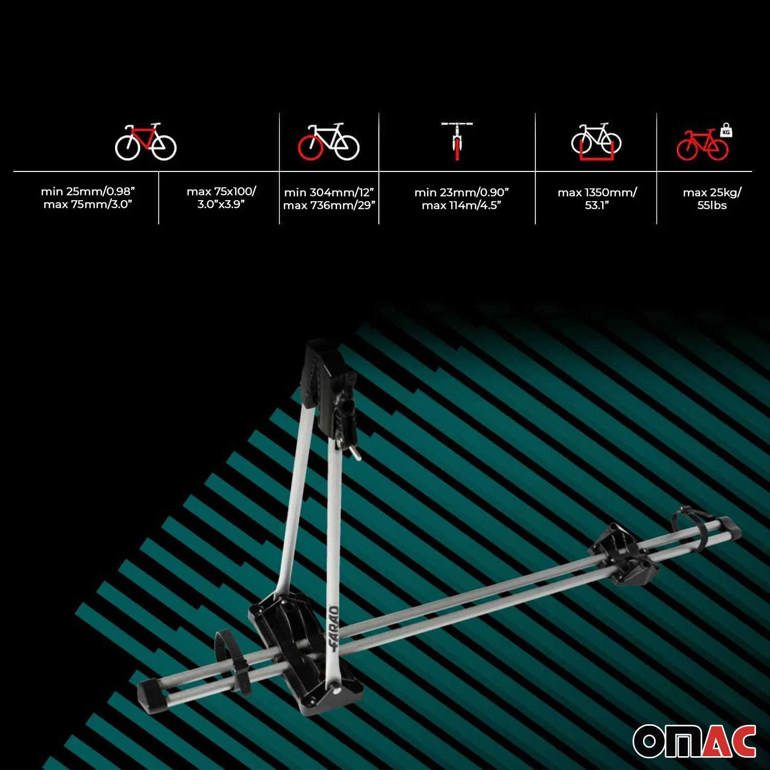 Bike Rack Mount Bicycle Carrier Lightweight Durable Steel Silver - Image 2