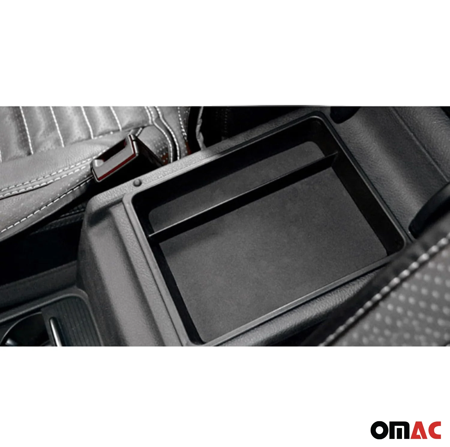 2012-2017 VW Tiguan Center Console Armrest Storage Tray Black 1Pc - Image 2
