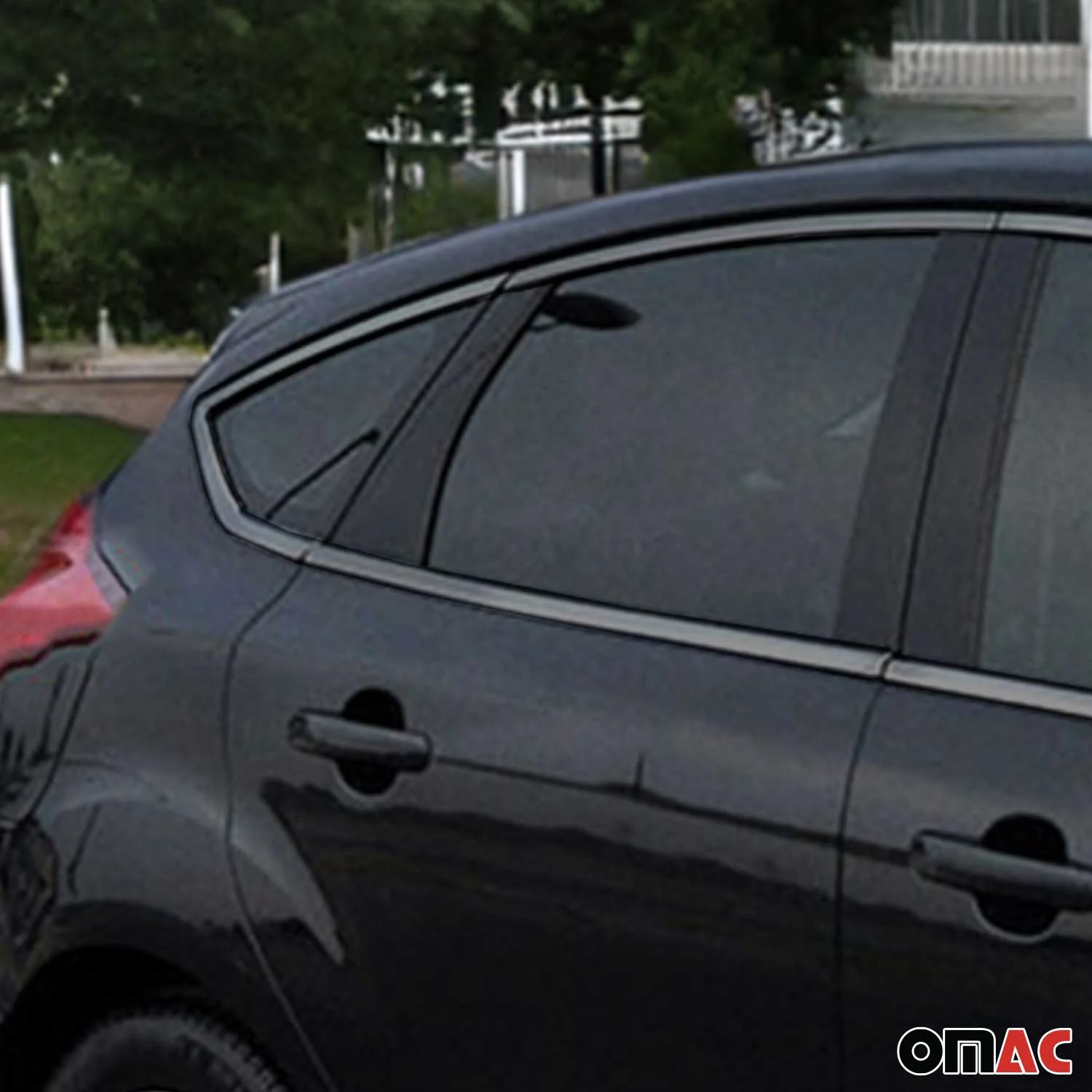 2012-2018 Ford Focus Hatchback Window Molding Trim Streamer Stainless Steel Dark 12Pcs - Image 6