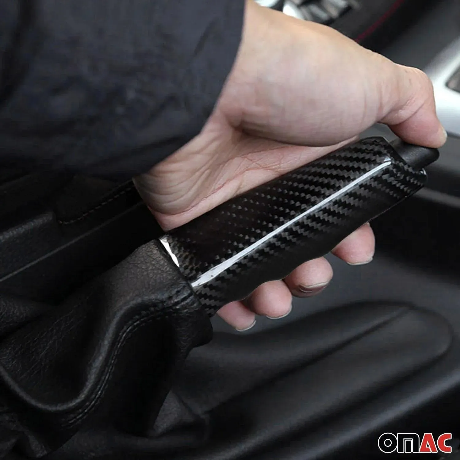 1998-2005 BMW 3 Series E46 Handbrake Handle Cover Carbon Fiber Black - Image 3