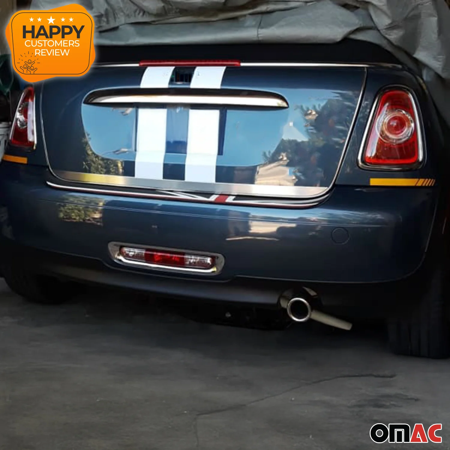 2006-2013 Mini Cooper R56 Rear Trunk Molding Trim Stainless Steel Silver 1Pc - Image 3
