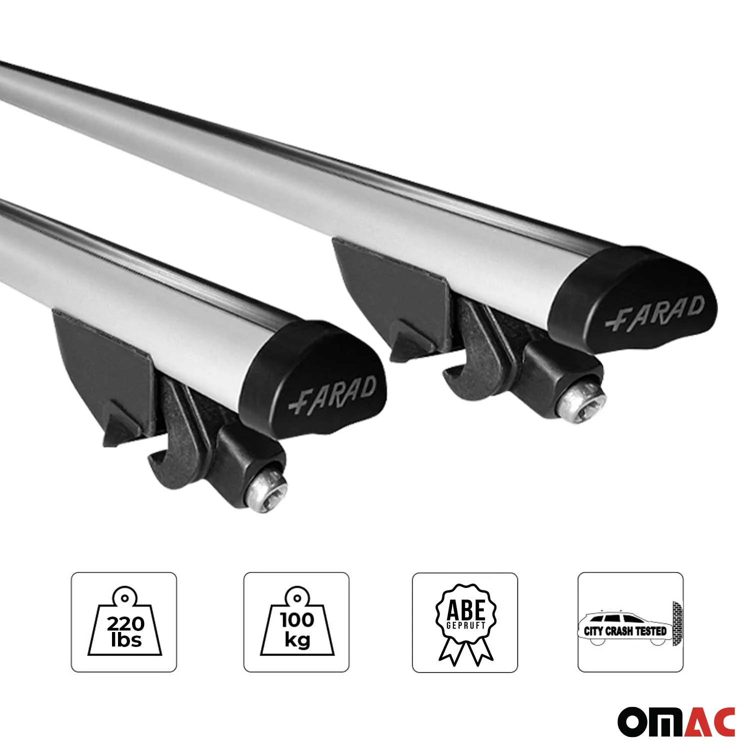 2015-2019 BMW X6 F16 Roof Rack Cross Bars Silver - Image 8