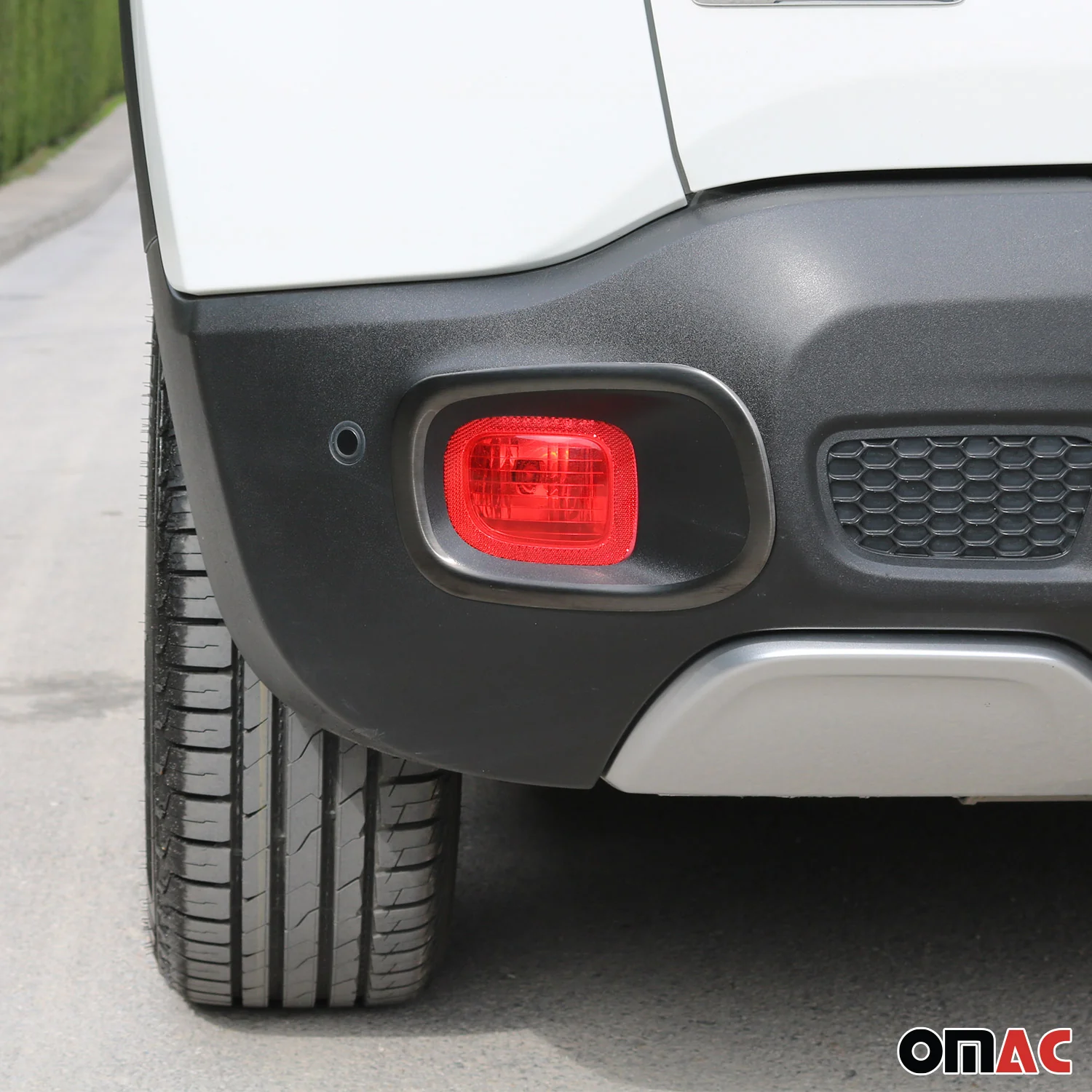 2015-2018 Jeep Renegade Rear Reflector Lamp Rim Frame Brushed Dark Steel - Image 3
