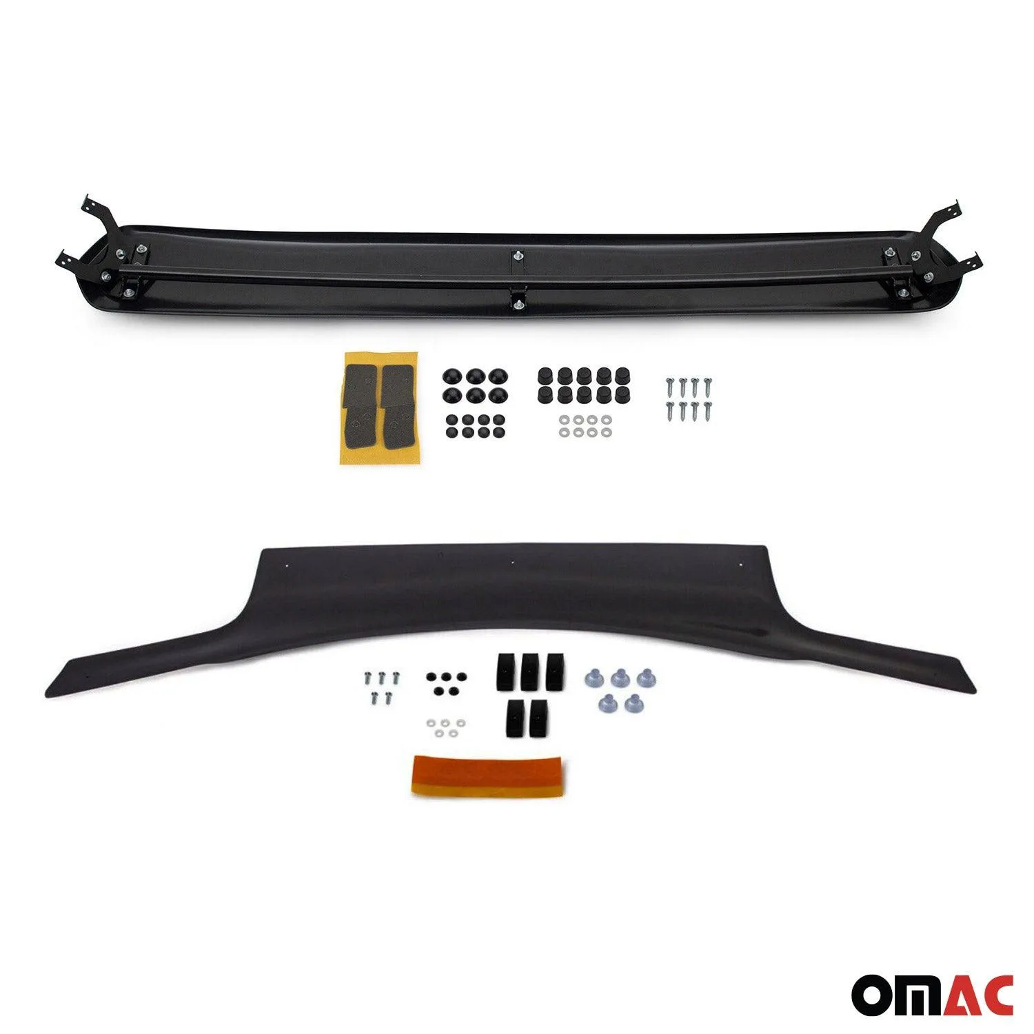 2002-2009 Ford Transit Connect Windshield Sun Visor & Bug Shield Deflector Kit 2Pcs Smoke - Image 8