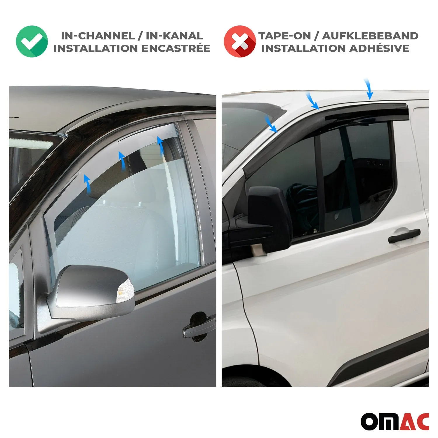 2011-2015 Chevrolet Cruze Set Bug Shield Hood Deflector & Window Visor - Image 4