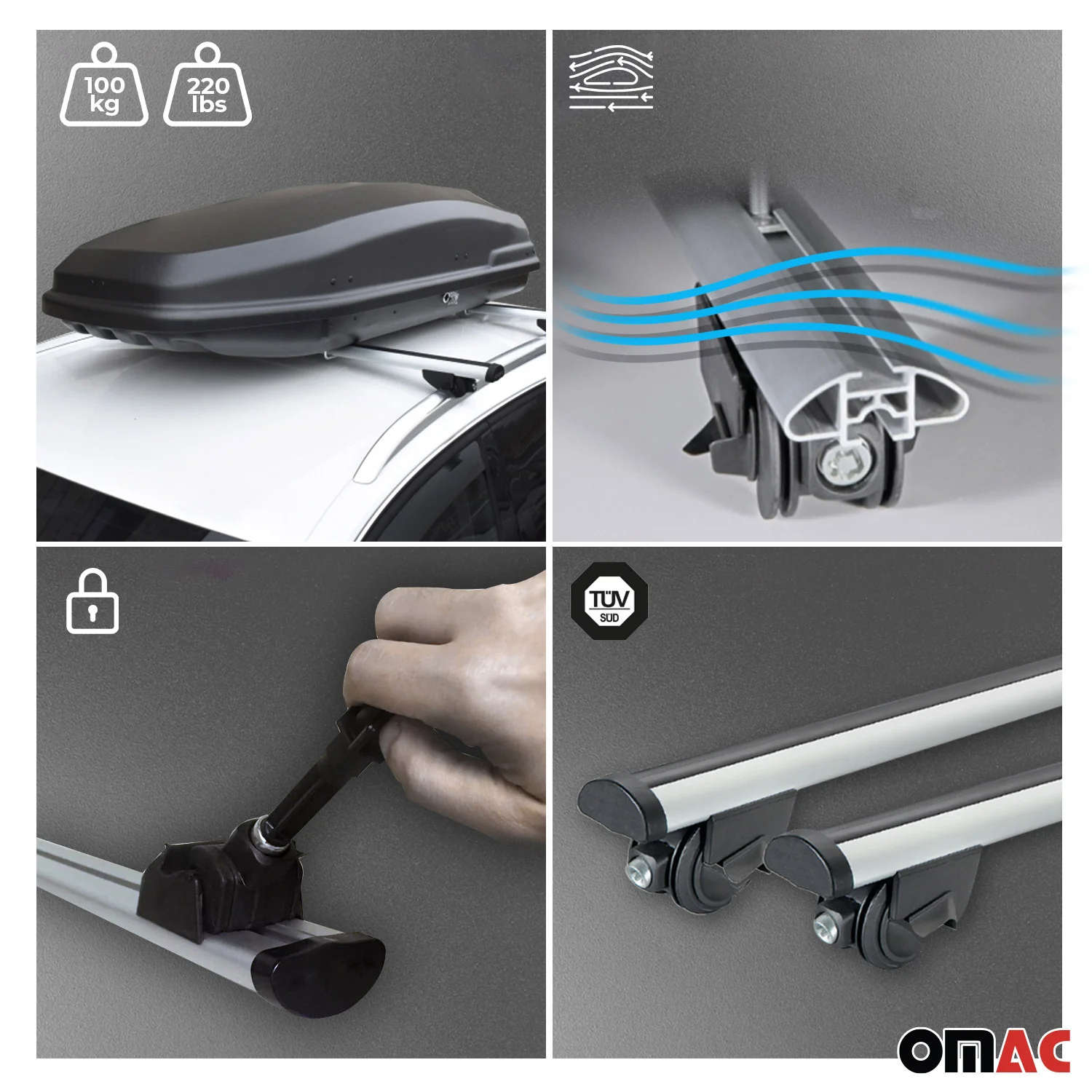 2013-2022 Buick Encore Roof Rack Cross Bars Silver - Image 7