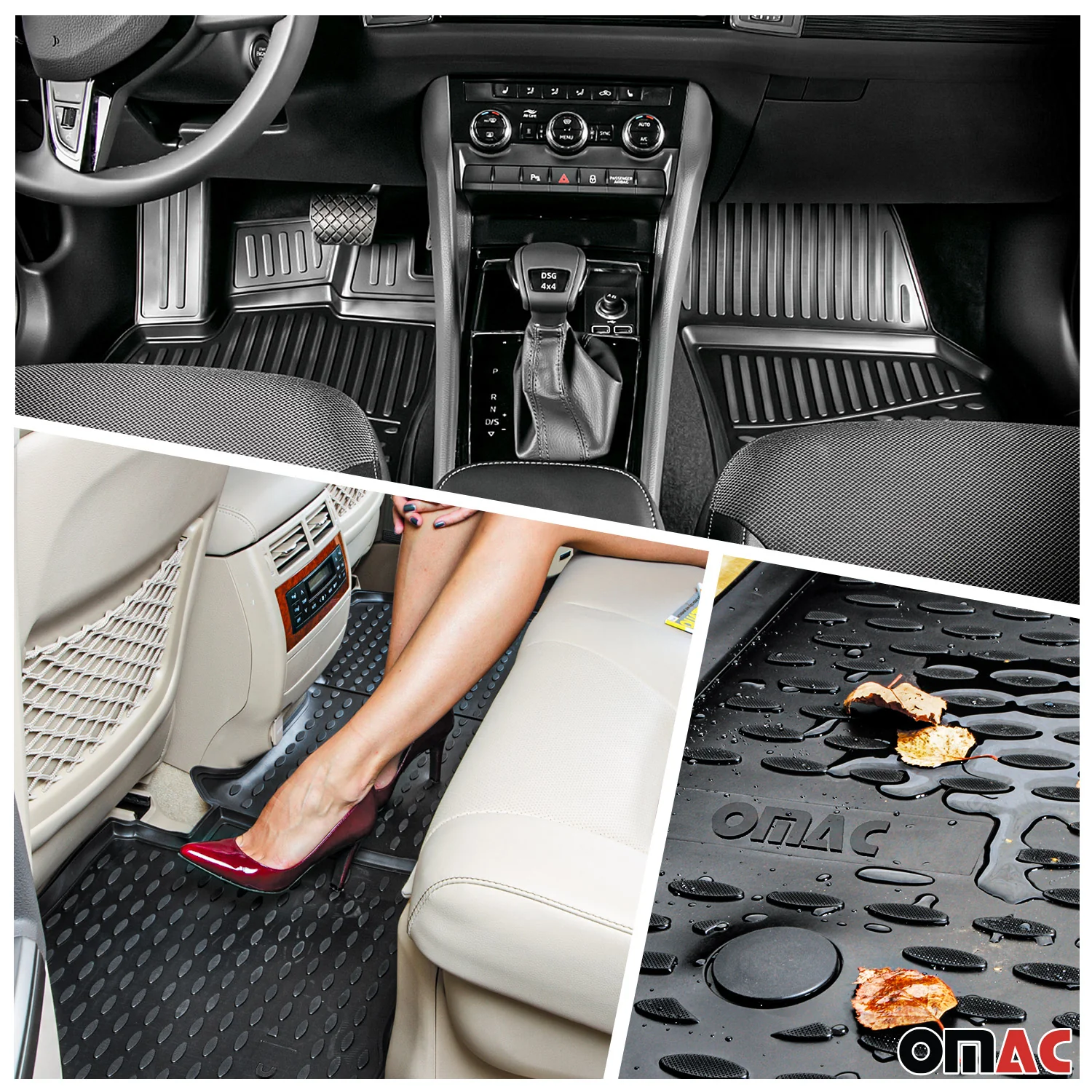 2011-2017 Buick Regal Floor Mats & Cargo Liner Full Set All Weather Black - Image 2