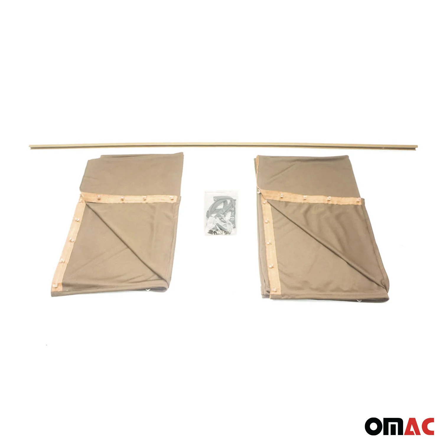 63" x 71" Cab Divider Van Cabin Curtain Campervan Kit Beige - Image 9