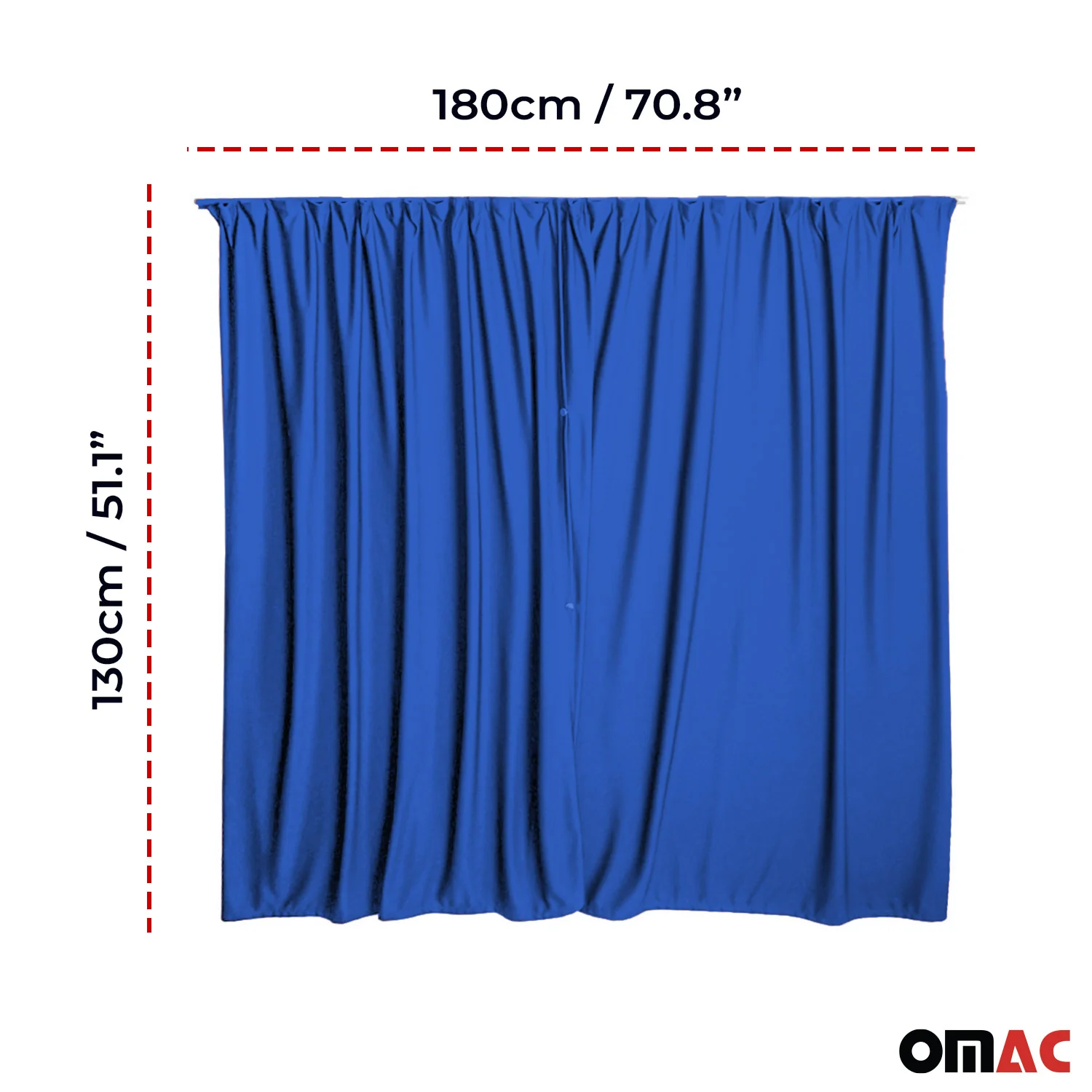54" x 71" Cab Divider Van Cabin Curtain Campervan Kit Dark Blue - Image 3