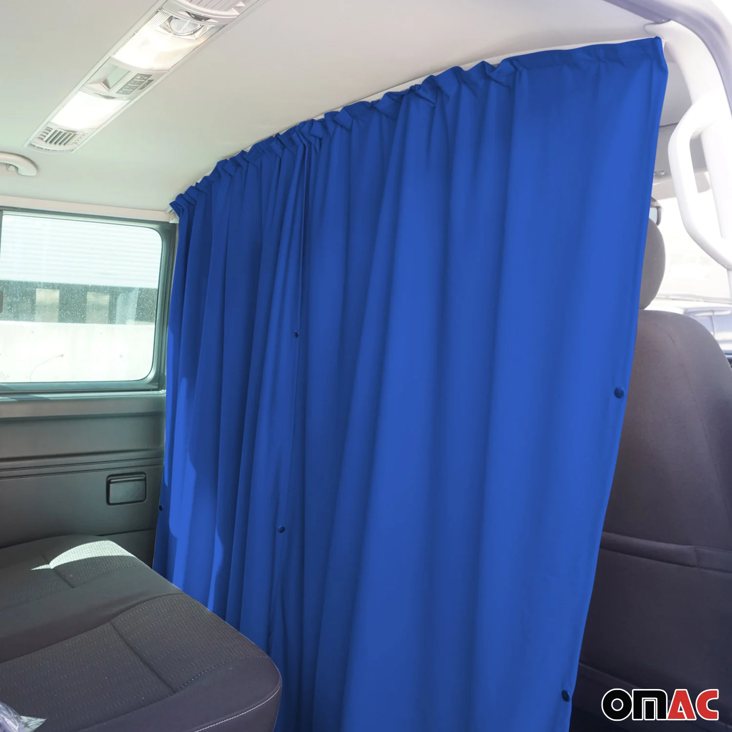 79" x 71" Van Cab Divider Cabin Curtain Campervan Kit Dark Blue - Image 6