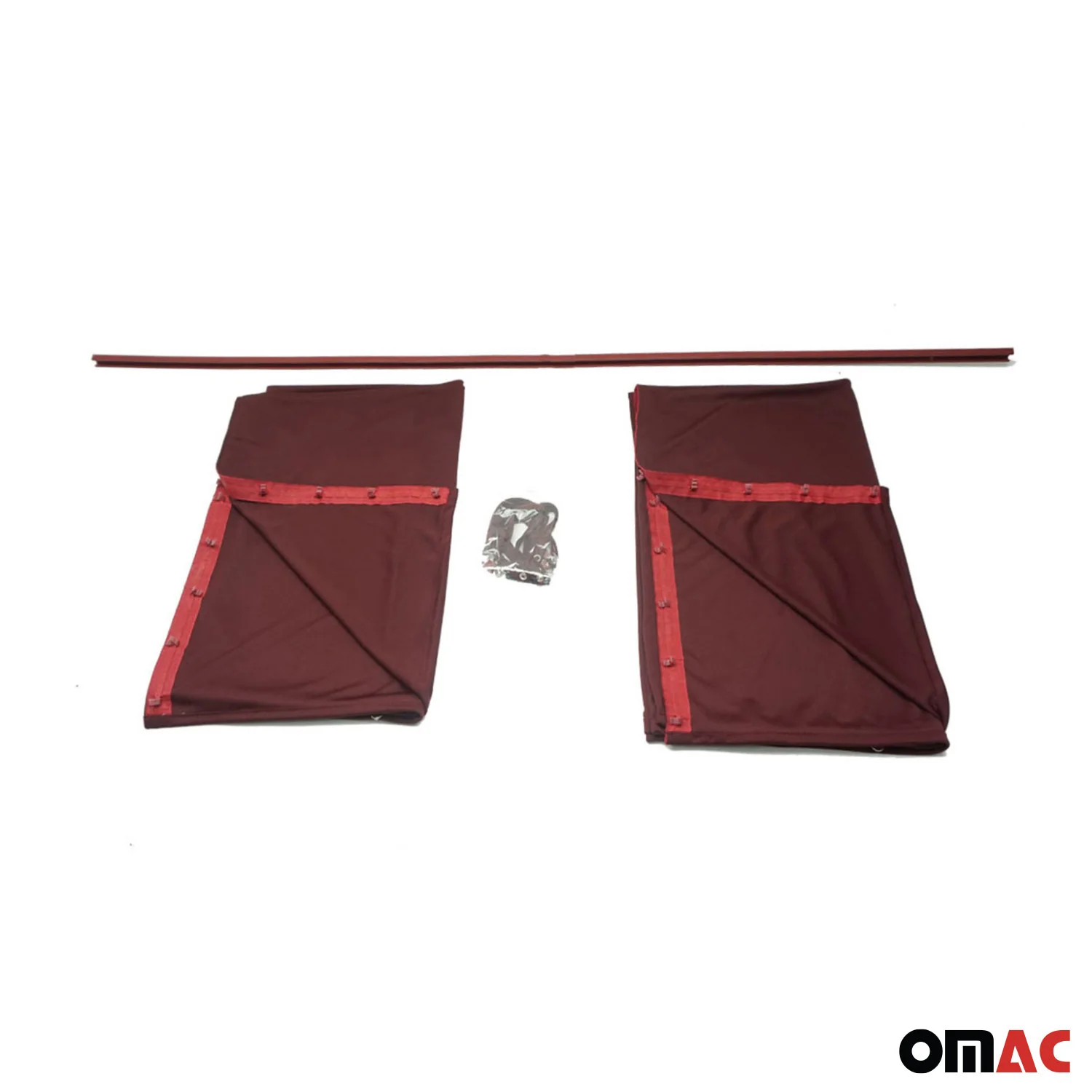 79" x 71" Van Cab Divider Cabin Curtain Campervan Kit Red - Image 9