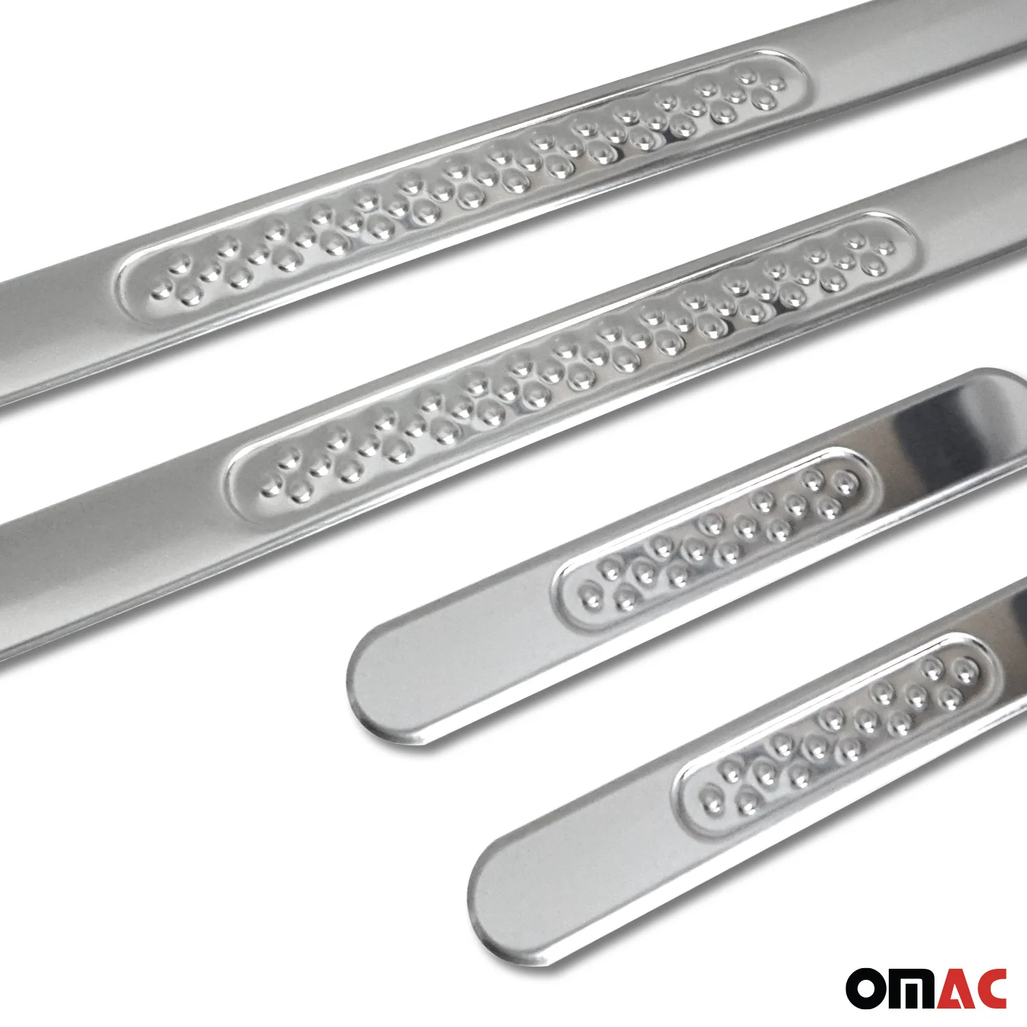 Hyundai Door Sill Scuff Plate Scratch Protector Gloss Stainless Steel Silver 4 Pcs - Image 6