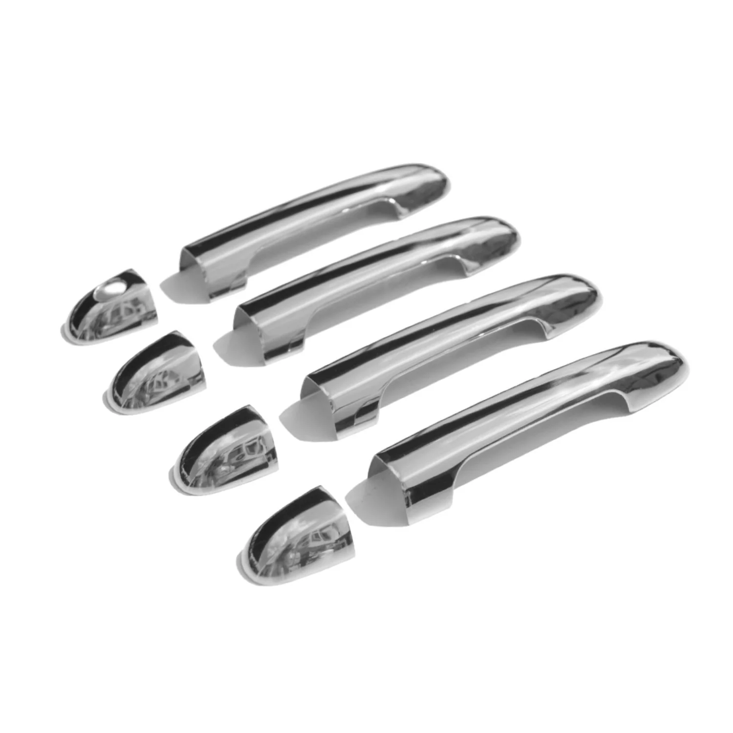 2007-2010 Hyundai Elantra Car Door Handle Cover Protector Silver 8Pcs Stainless Steel - Image 6