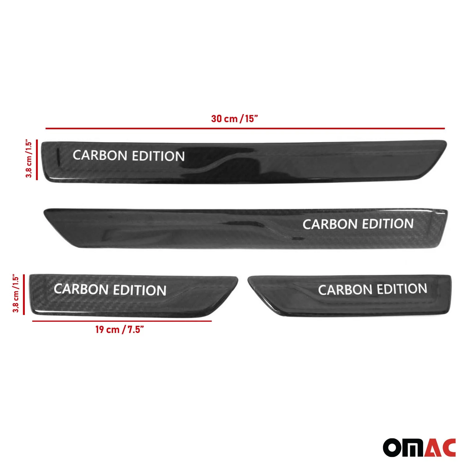 Infiniti Door Sill Scuff Plate Scratch Protector Carbon Fiber Edition 4 Pcs - Image 3