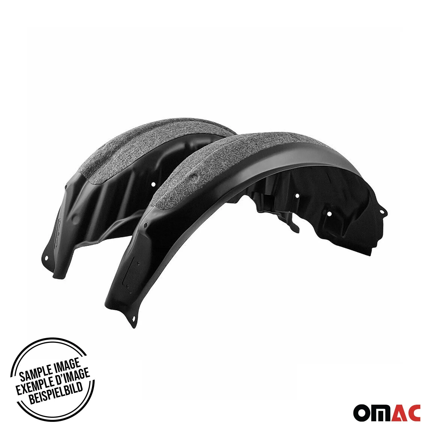 2021-2023 Kia Rio Front Set Wheel Arch Liner Splash Fender Guard Black 2 Pcs - Image 2