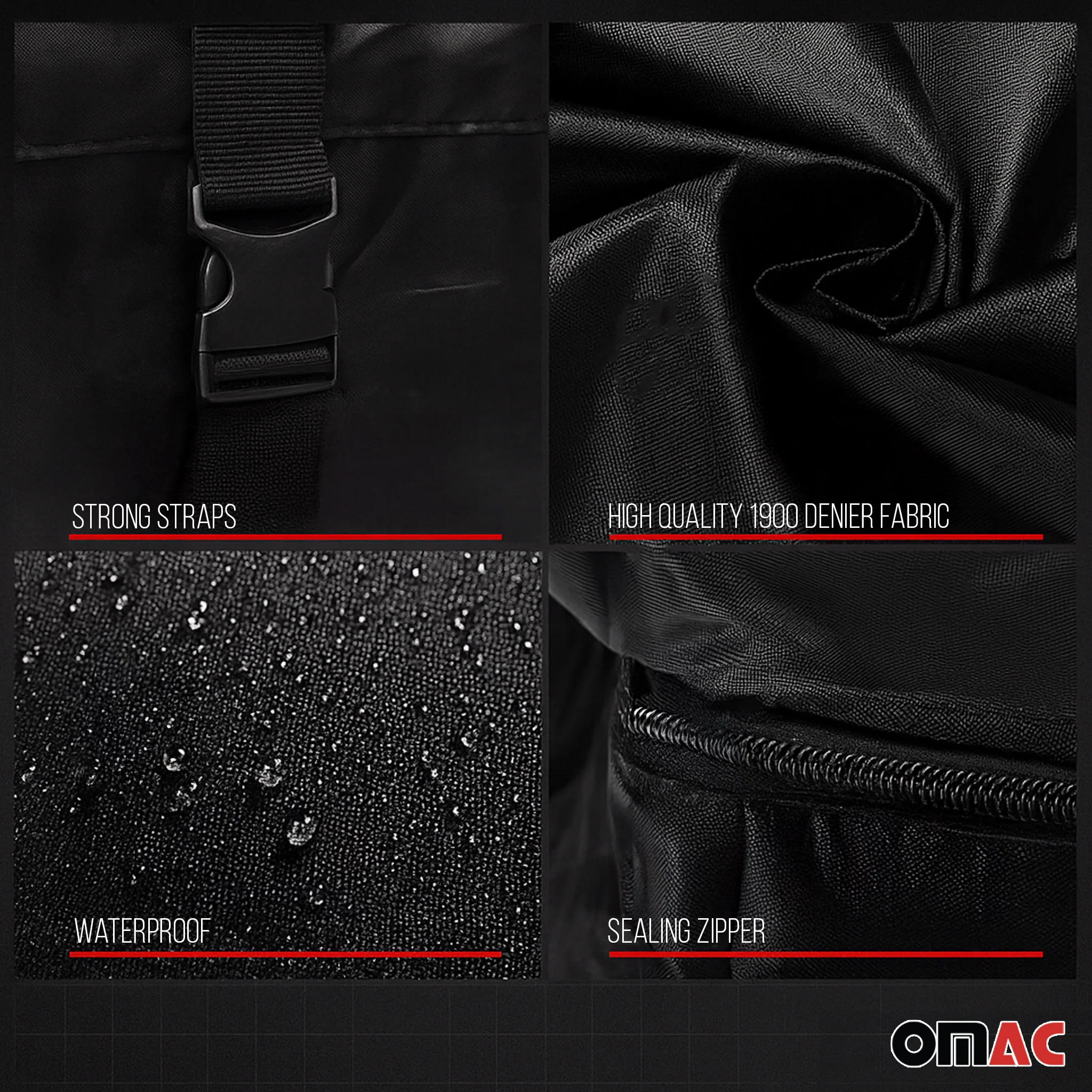 Roof Cargo Bag 17.6 Cubic Feet Black - Image 4