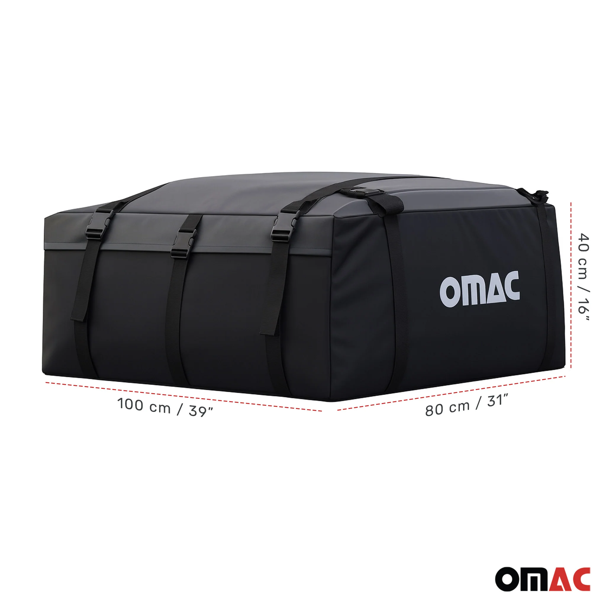 Roof Cargo Bag 17.6 Cubic Feet Black - Image 5