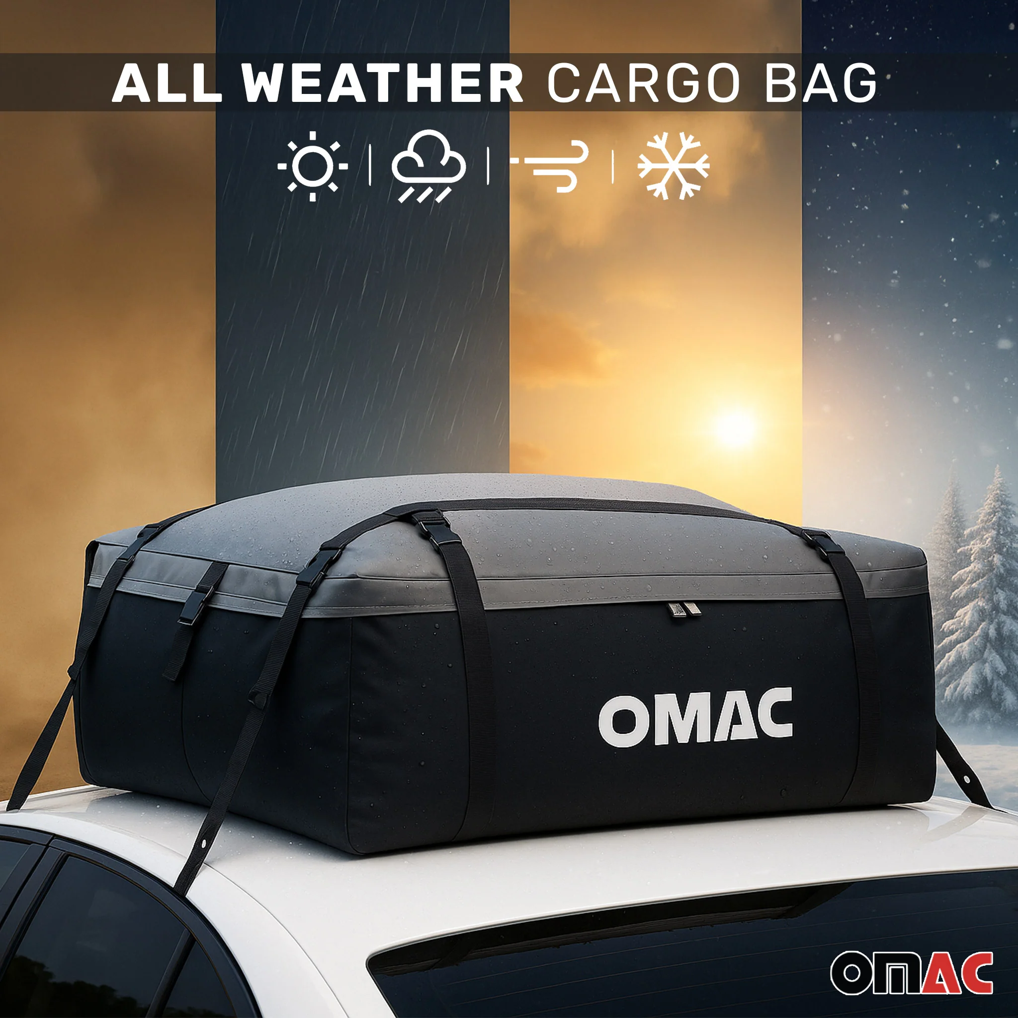 Roof Cargo Bag 17.6 Cubic Feet Black - Image 9