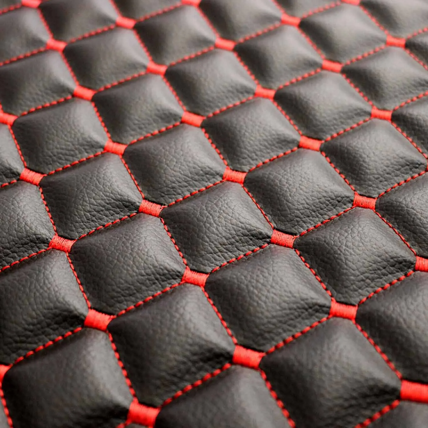 Scion Leather Breathable Front Seat Cover Pads Black Red 1Pc - Image 5