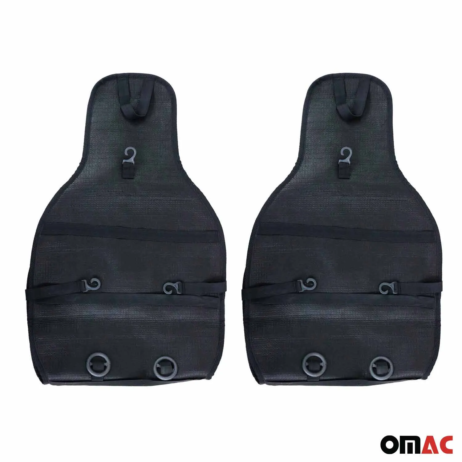 Audi Antiperspirant Front Seat Cover Pads Black Dark Blue 2 Pcs - Image 7